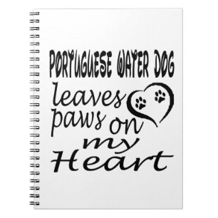 Cuaderno El perro de agua portugués deja la pata en mi