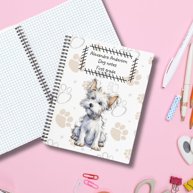 Cuaderno El Personalizado cutáneo Westi cachorro en papel i (Subido por el creador)