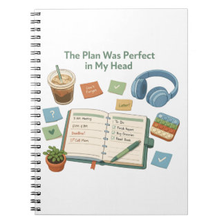 Cuaderno El plan era perfecto en mi cabeza Arte de escritor