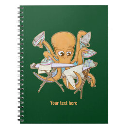 Cuaderno El planchado de pulpo, abrumado por las tareas.