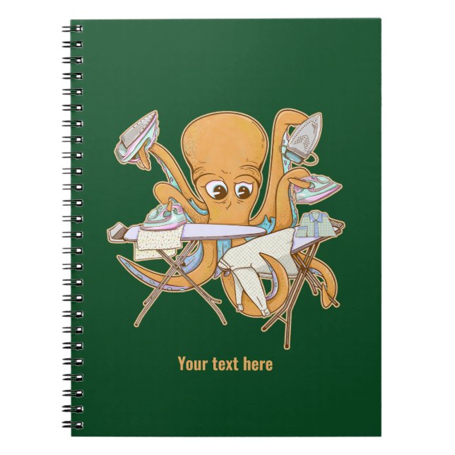 Cuaderno El planchado de pulpo, abrumado por las tareas. (Frente)