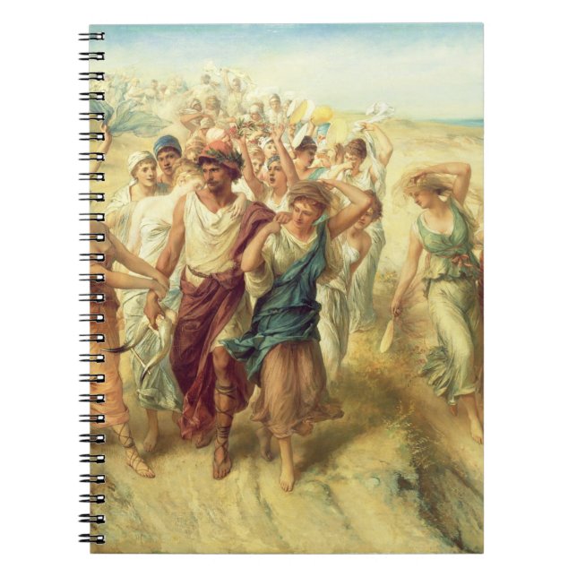 Cuaderno El poeta Anacreon (570-485 A.C.) con sus musas, (Frente)