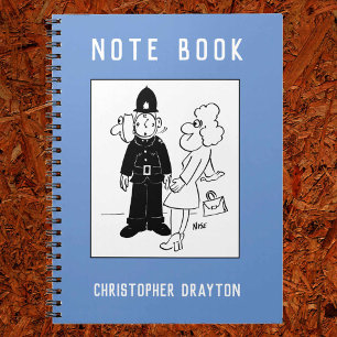 Cuaderno El policía tiene un Personalizado de la cara del r