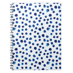 Cuaderno El polka azul acuarela marca un patrón ininterrump