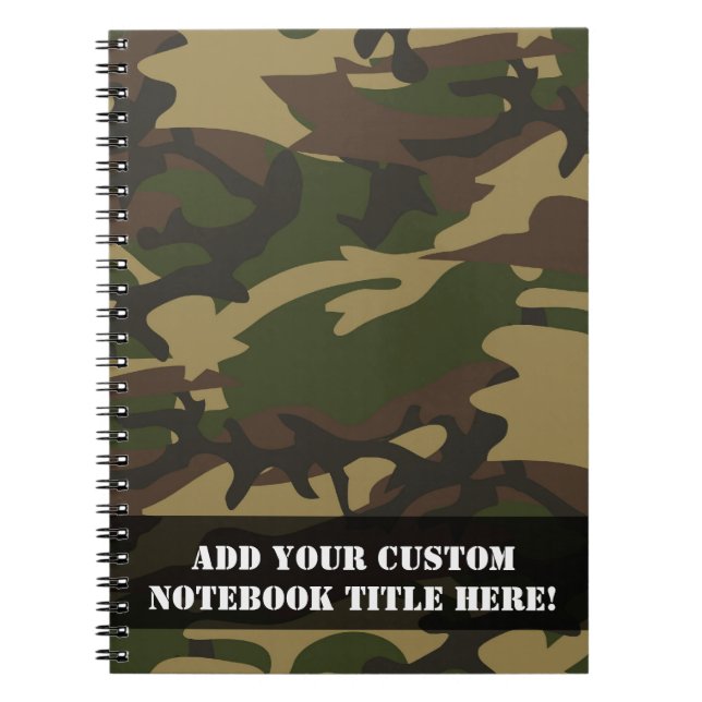 Cuaderno El polvoriento Camo Verde (Frente)