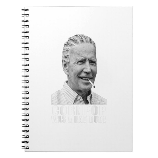 Cuaderno El Pop De Maíz Era Un Hombre Mal Biden Gracioso (Frente)