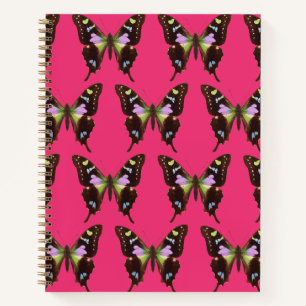 Cuaderno El portátil de cubierta dura de mariposa Bonito