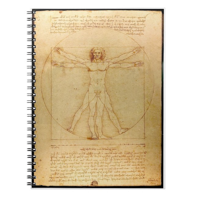 Cuaderno El portátil vitruviano de Da Vinci (Frente)