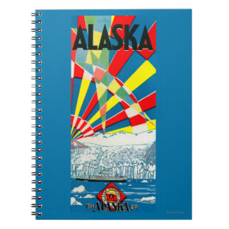 Cuaderno El Poster de Steamship de la Línea Alaska