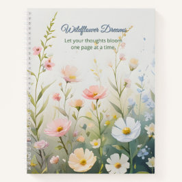 Cuaderno El prado de flores silvestres en flor