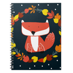 Cuaderno El precioso zorro sobre un fondo colorido