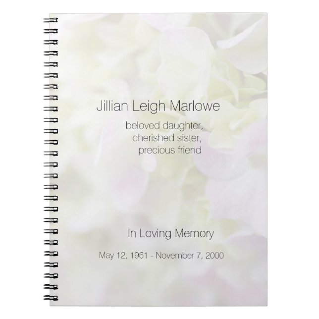 Cuaderno El primer del Hydrangea se descolora monumento (Frente)