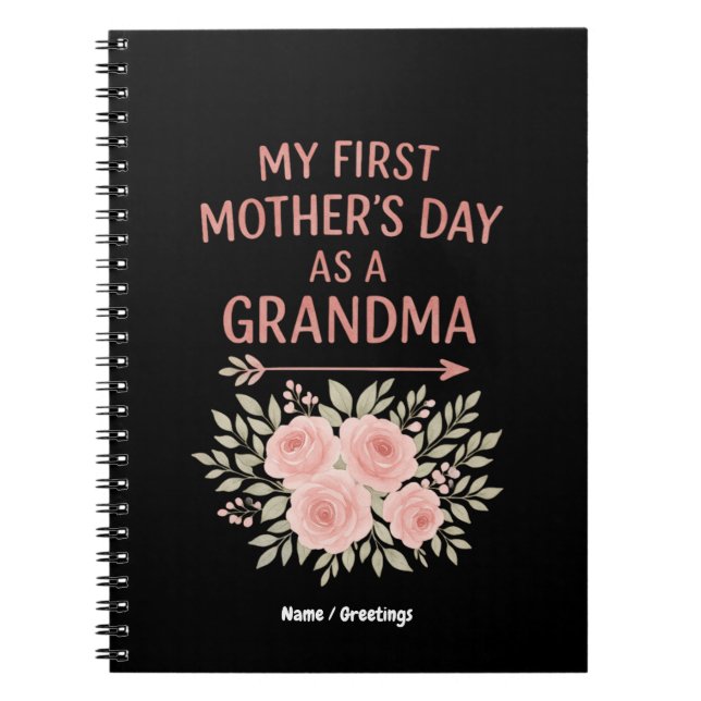 Cuaderno El primer día de mi madre como abuela divertida y  (Frente)