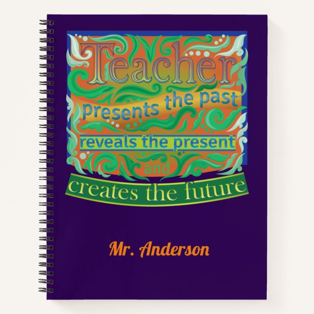 Cuaderno El profesor crea el futuro / Apreciación del profe (Anverso)