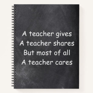Cuaderno El profesor da una idea de regalo de Cares Chalkbo