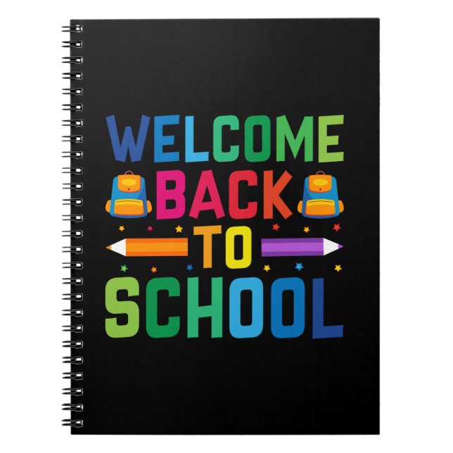 Cuaderno El profesor es bienvenido de vuelta a la escuela (Frente)