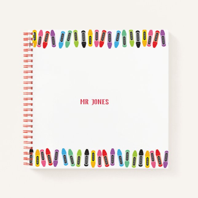 Cuaderno El profesor regresa a la escuela con un tiesto de  (Anverso)