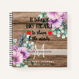 Cuaderno El Profesor Toma Un Gran Corazón Para Dar Forma A