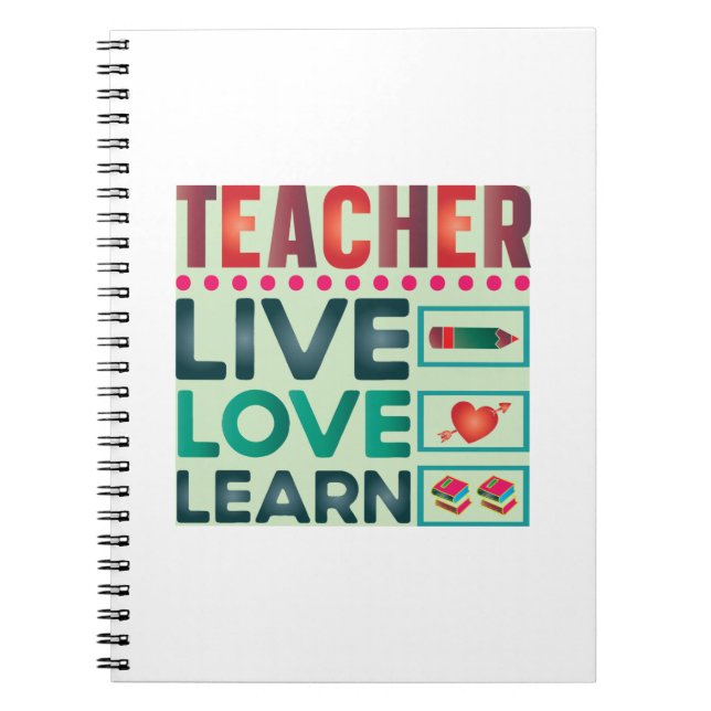 Cuaderno El profesor vive el amor aprender (Frente)