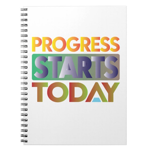 Cuaderno El progreso comienza hoy (Frente)