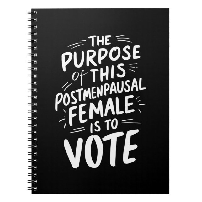 Cuaderno El Propósito De Este Harris Walz Postmenopáusico (Frente)