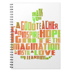 Cuaderno El recuerdo Apple del regalo del profesor cita le