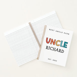 Cuaderno El regalo del tío retro personalizado al mejor tío