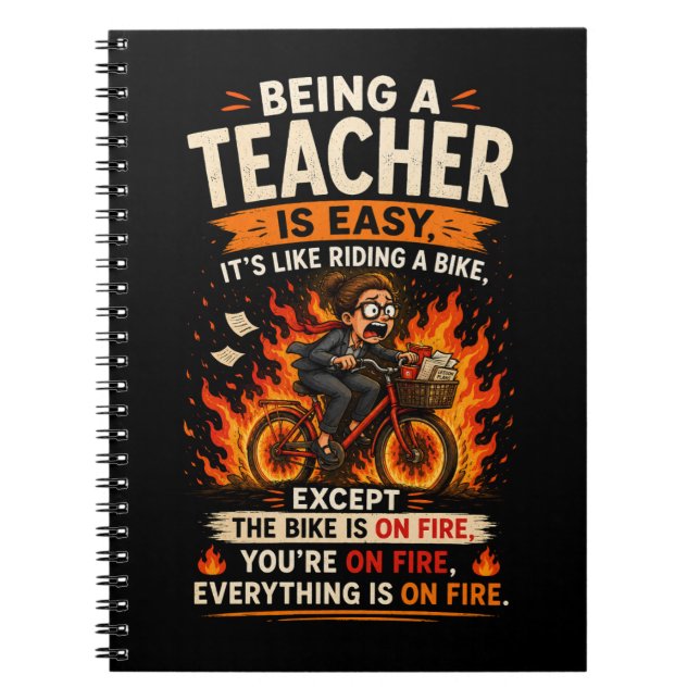 Cuaderno ¡El regalo más divertido para profesores! 🍎🔥 (Frente)