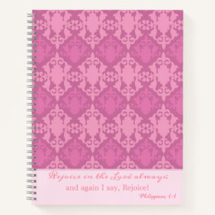 Cuaderno El regocijo elegante en la Damasco Rosa del Señor