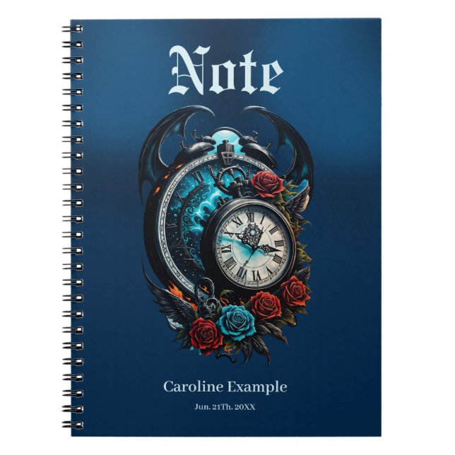 Cuaderno El reloj en la niebla del infinito. (Frente)