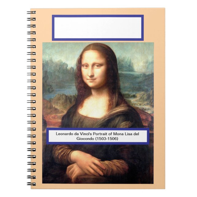 Cuaderno El retrato de Leonardo da Vinci de la Mona Lisa (Frente)