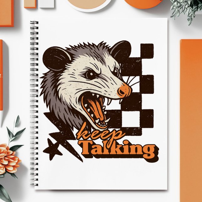 Cuaderno El retro sigue hablando de Feral Possum: Animal sa (This keep talking feral possum design brings bold edgy humor to your day!
)