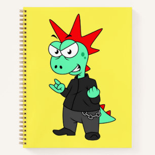 Cuaderno El Rex De Tyrannosaurus Se Vestió Como Un Punk.