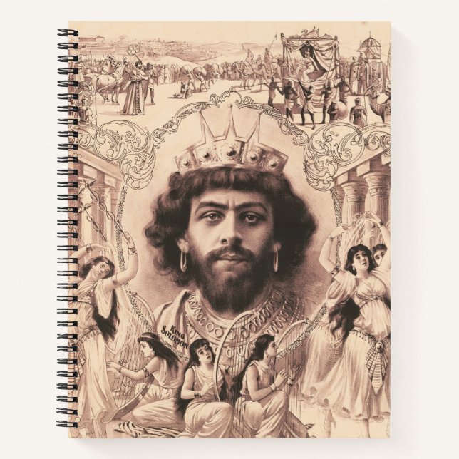 Cuaderno El Rey Salomón Rodeado De Chicas Bailarines (Anverso)