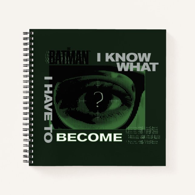 Cuaderno El Riddler "Sé Lo Que Tengo Que Convertirme" (Anverso)