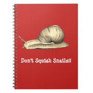Cuaderno El rojo no aplasta diseño de los caracoles