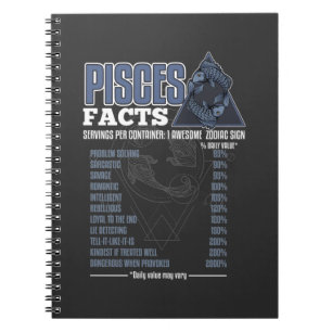Cuaderno El Rótulo Zodiac Pisce Los Hechos La Definición