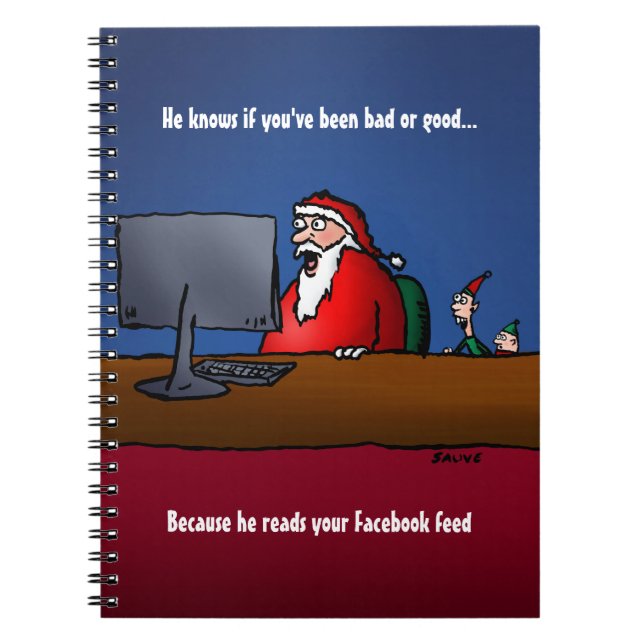 Cuaderno Él sabe si has sido mal gracioso de Santa (Frente)
