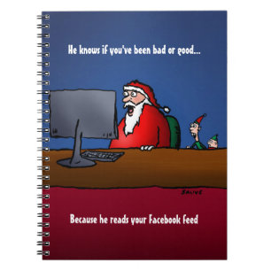 Cuaderno Él Sabe Si Has Sido Malo Santa Divertido