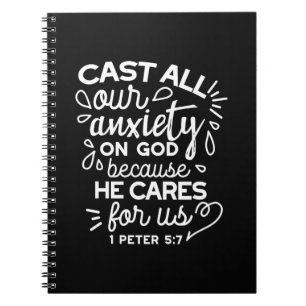 Cuaderno Él se preocupa por ti – Frase Cristiana de Aliento