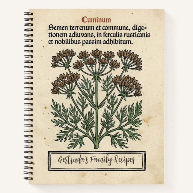 Cuaderno El Secreto del Mercader de Especias: Comino Mediev (Anverso)