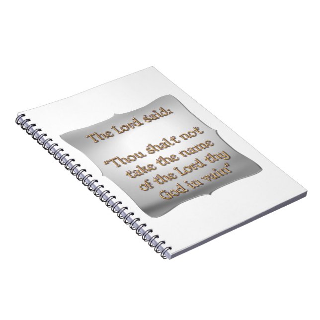 Cuaderno El segundo mandamiento (Lado Derecho)