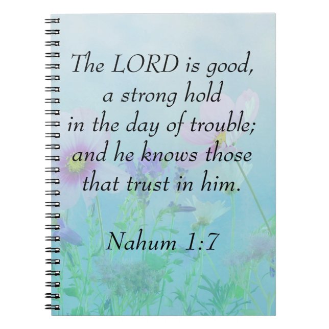 Cuaderno El Señor Es Bueno - Nahum 1:7 (Frente)