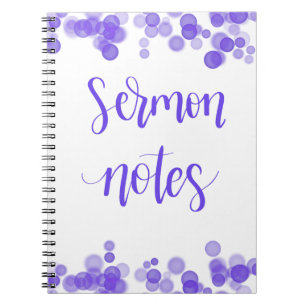 Cuaderno El sermón observa el cuaderno, mano puesta letras