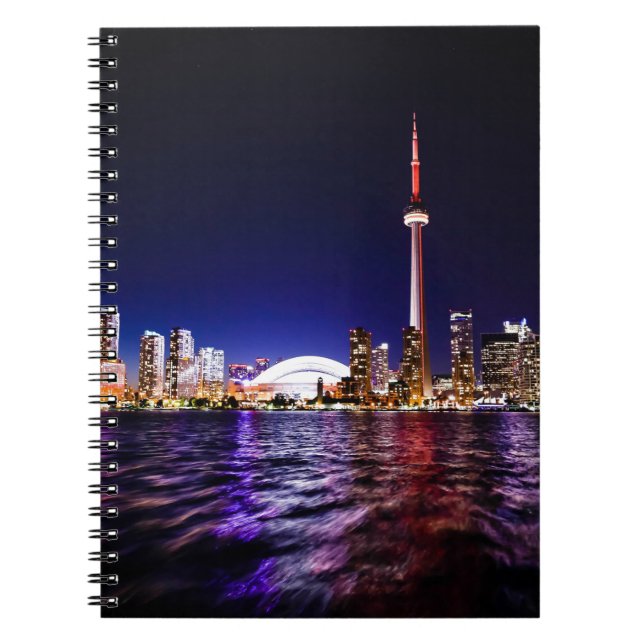 Cuaderno El Skyline de Toronto de noche (Frente)