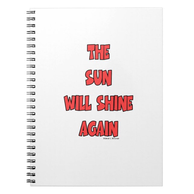 CUADERNO EL SOL VOLVERÁ A BRILLAR. (Frente)