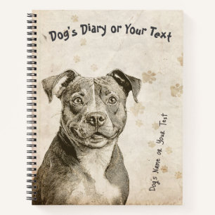 Cuaderno El Staffy Estoico: Un Hipopótamo de Terciopelo