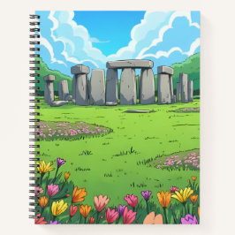 Cuaderno El Stonehenge de Inglaterra en primavera