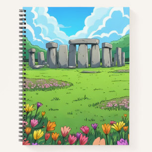 Cuaderno El Stonehenge de Inglaterra en primavera