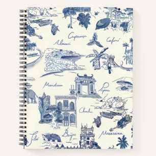 Cuaderno El sueño de verano cerámico: un viaje azul y blanc